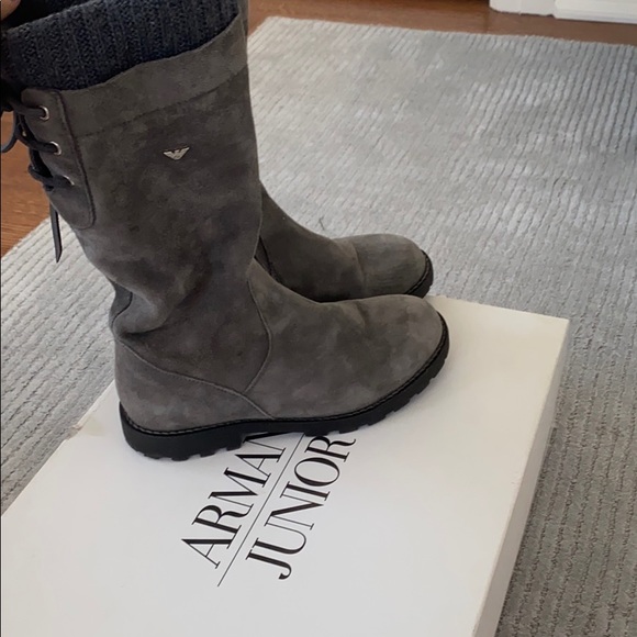 armani girls boots